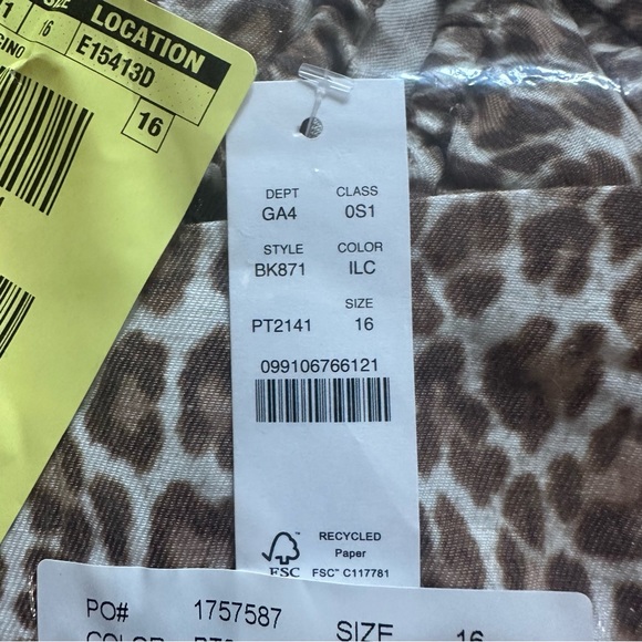 NEW Plus Size J. Crew Dresses | Linen Blend Leopard Puff Sleeve Mini Dress - Picture 6 of 6